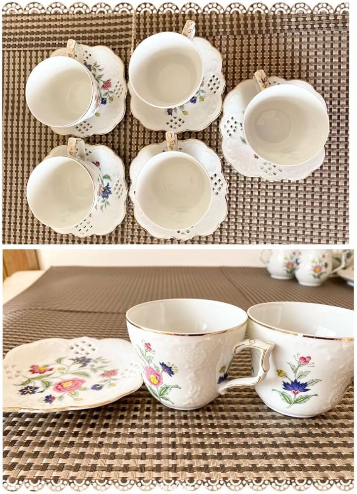 薩摩焼 神山 9点セット カップ ソーサー ポット クリーマー シュガー