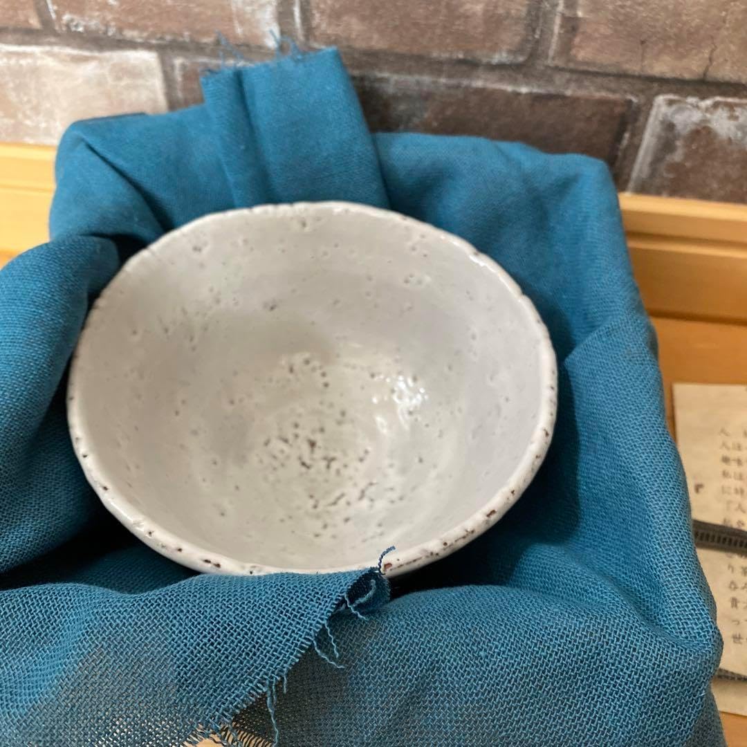 陶芸家 作家物 原口卓士 米色瓷 茶碗 米色青磁 青磁 茶碗 共箱 陶芸家