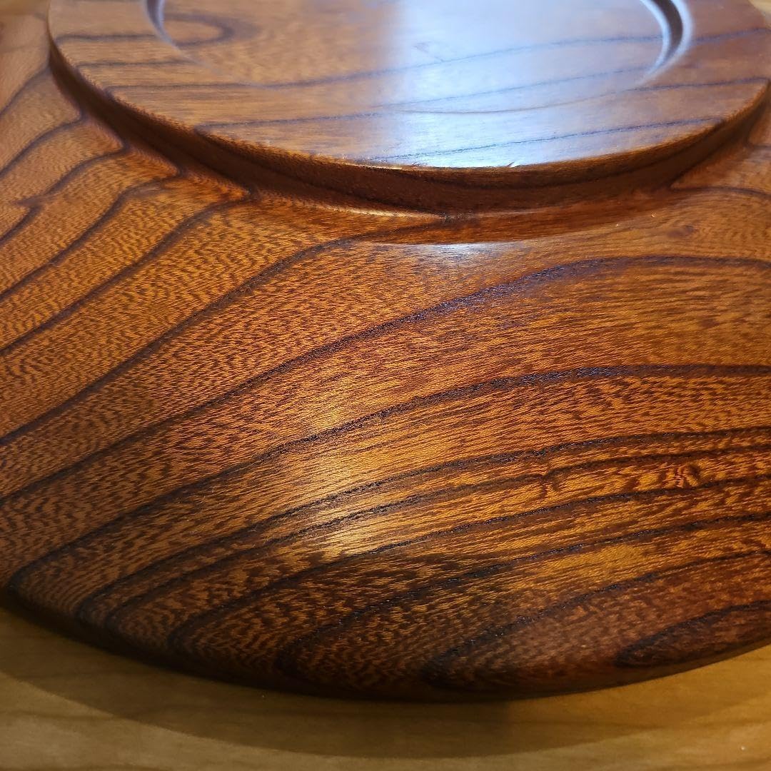 ふき漆 飾り盆40cm 木地挽き お膳 拭き漆 4枚組 トレー 木製トレー