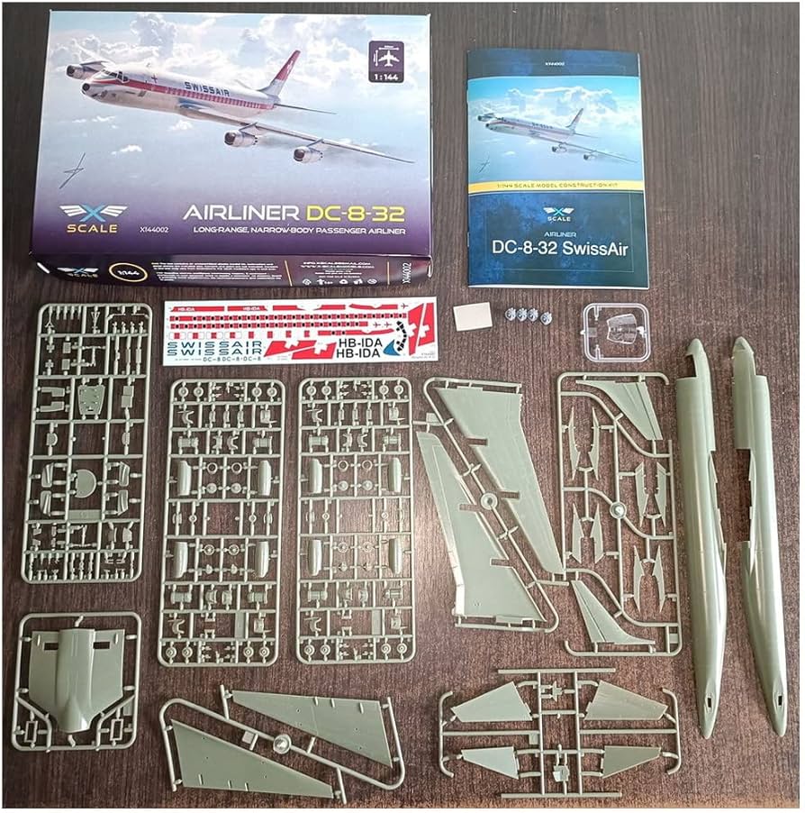 Amazon | X-スケールモデルズ 1/144 DC-8-32 スイスエア プラモデル