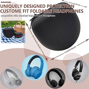 Amazon | Major ヘッドホン収納 ケース 互換性Major V, Marshal Major