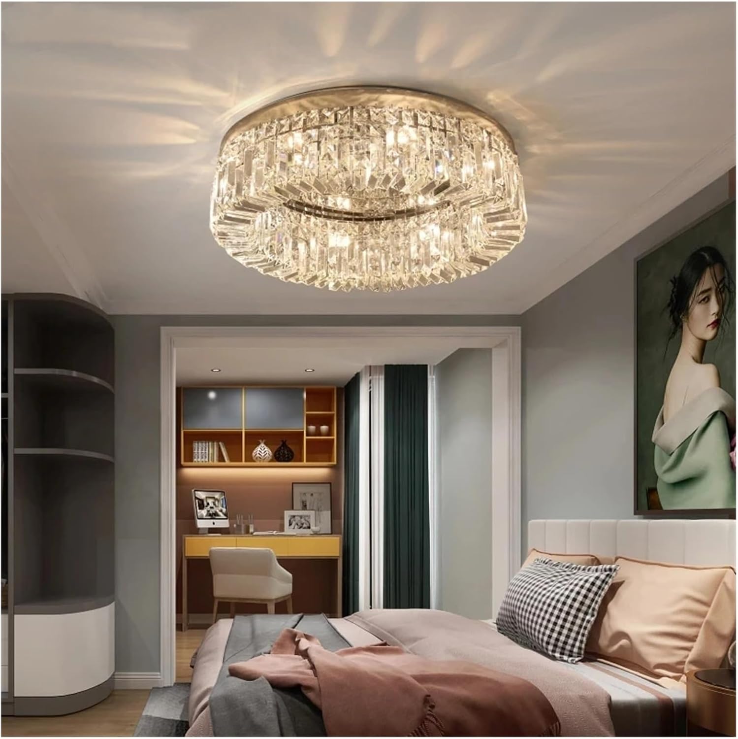 M2277-93-66】シャンデリア クリスタル 照明器具 リビング 天井照明