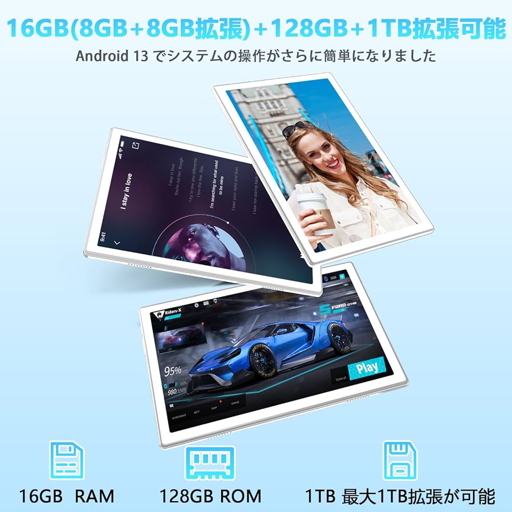 Amazon.co.jp: 2024新登場 タブレット10インチwi-fiモデル Android13 8