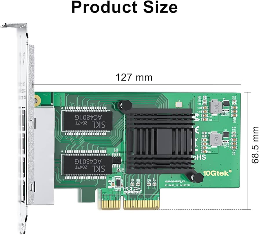 拡張カード 12192 10Gtek Intel I350 4-RJ-45 71GeyuE1N6L._AC_UF894,