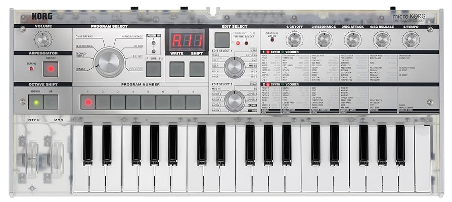 KORG シンセサイザー microKORG 電池駆動可 37鍵 マイク付属 KORG