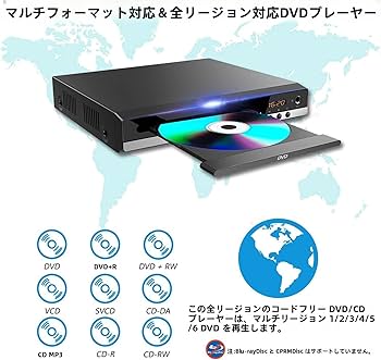 Amazon | Zvlr DVDプレーヤー リージョンフリー USB2.0入力 HDMI/AV