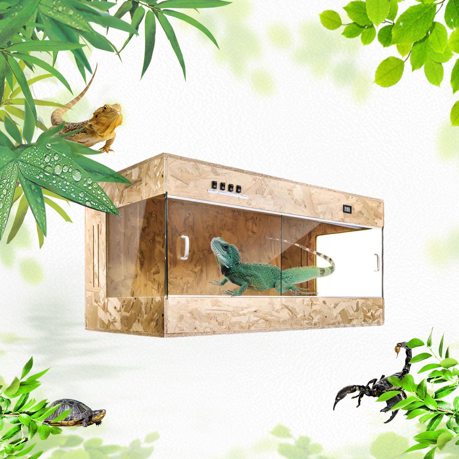 爬虫類ケージ 80×40×40㎝ 中央60㎝以上 鍵付き 爬虫類ケージ 80×40×40