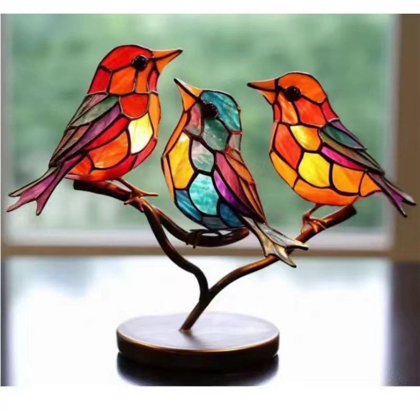 ヴィンテージ ハチドリ ハミングバード アメリカ製 ステンドグラス