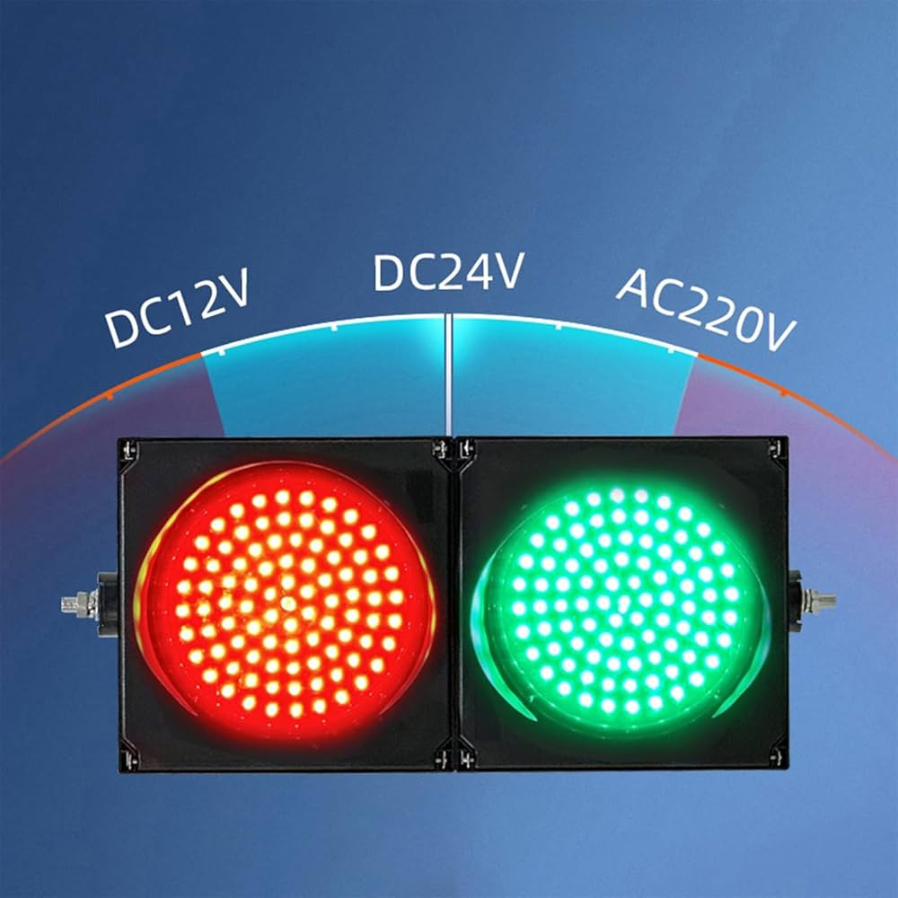 Amazon.co.jp: 信号機 本物 赤/緑、産業用 LED 信号機ランプ Ф200