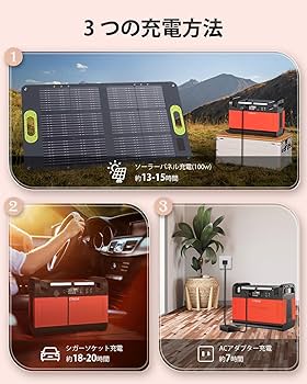 Amazon.co.jp: CTECHi ポータブル電源 大容量 1500W リン酸鉄リチウム