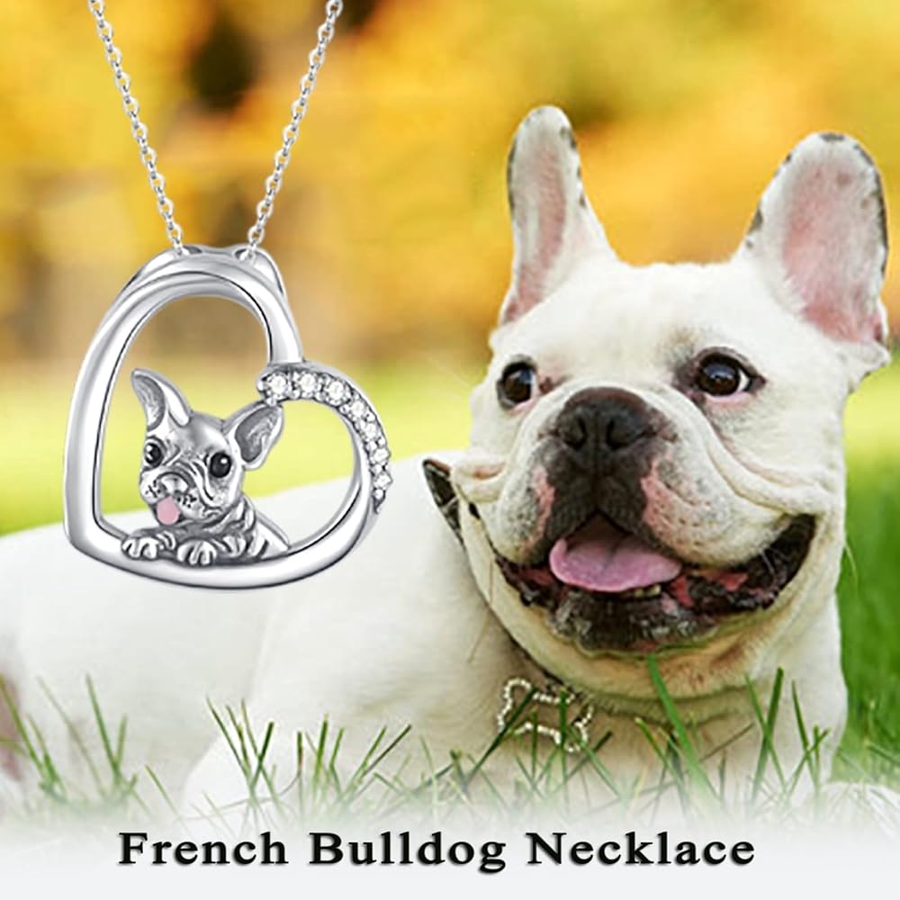 Amazon | JUSTKIDSTOY フレンチブルドッグネックレス 925スターリング
