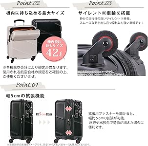 Amazon | [トラベリスト]スーツケース 機内持ち込み キャリーケース