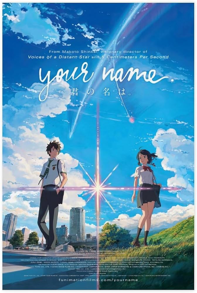 Amazon.co.jp: 君の名は ポスター アニメ 壁掛け アートパネル