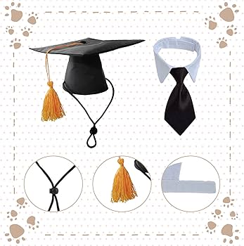 Amazon | HACRAHO 犬の卒業式の衣装, 2個 ネクタイ付きペット卒業