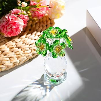 Amazon｜Qianwei 造花 インテリア クリスタルフラワー 結婚記念日 妻