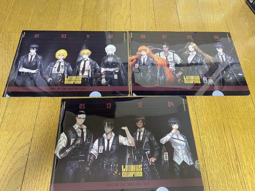 リンバスカンパニー Miliテーマアクリル6枚、ビンバッジセット12枚