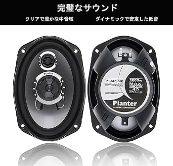 Amazon.co.jp: Tigwiss カースピーカー 6x9インチ 3WAY MAX 1000W