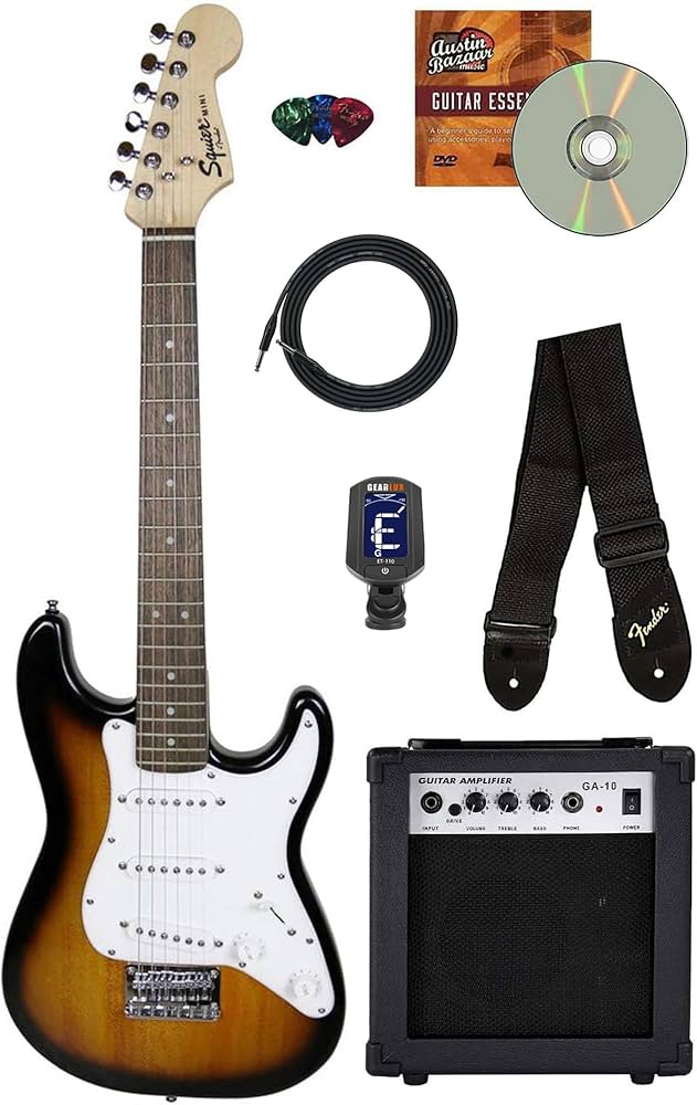Amazon.com: Fender Squier 3/4-Size Kids Mini Strat Electric Guitar