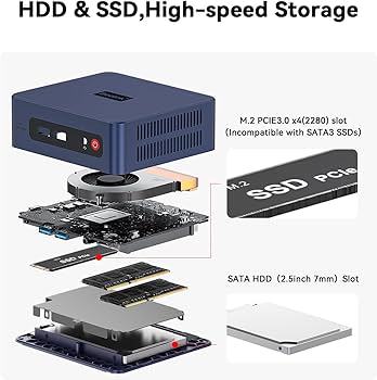 Amazon.com: Beelink SER3 Mini PC, AMD Ryzen 3 3200U(14nm, 2C/4T