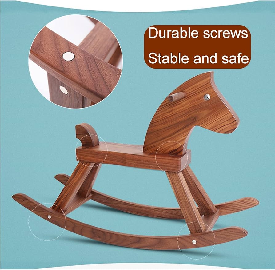 Amazon.co.jp: な木製ロッキングホース ポータブル木製ロッキング