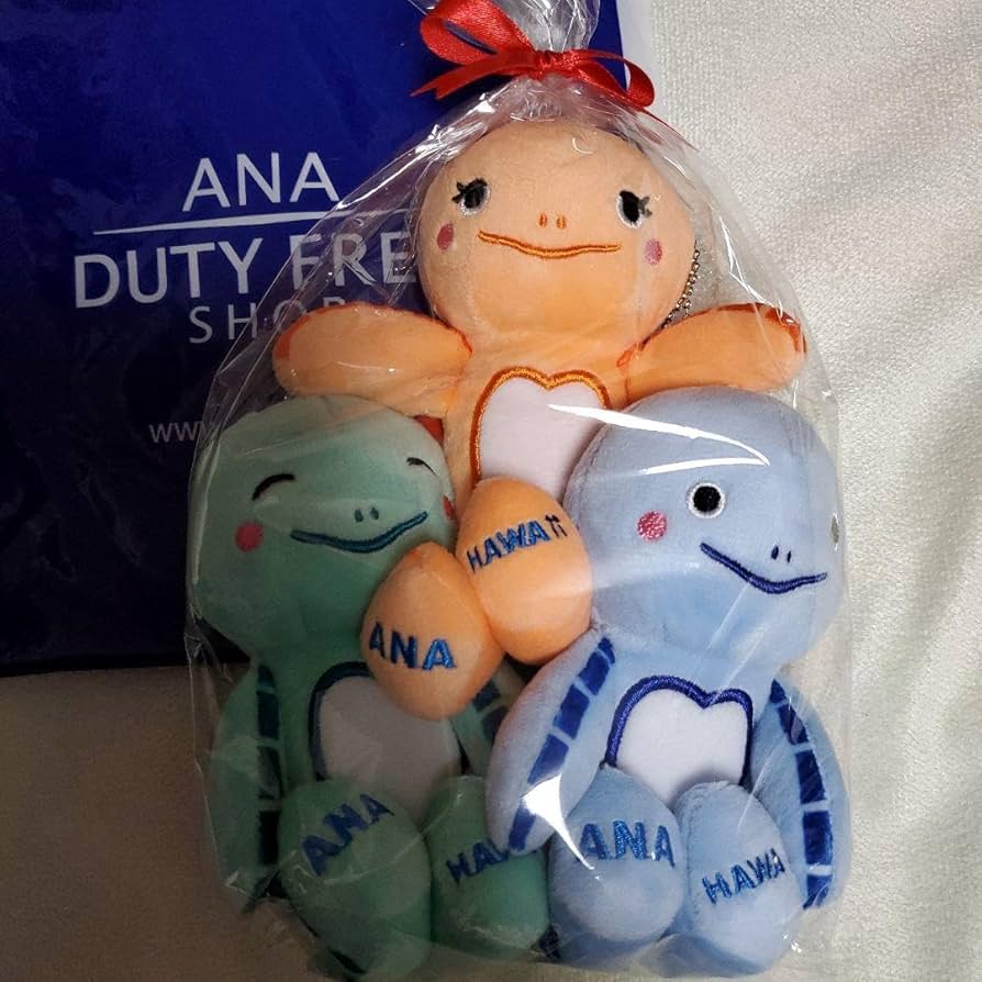機内限定 ANAフライングホヌ ぬいぐるみ3点セット