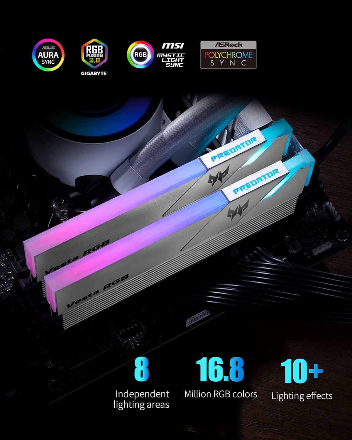 Acer - Brandclub - Acer Predator Vesta RGB Gaming RAM 32GB (16GBx2