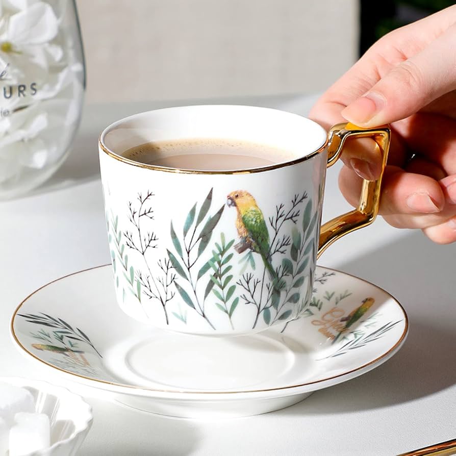 Amazon.co.jp: ティーセットレトロ英国15ピース磁器ティーセット