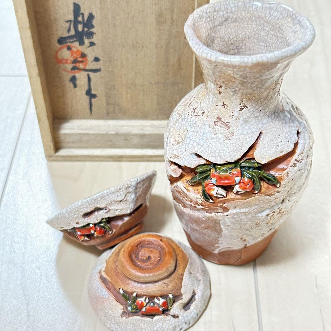 古伊万里 色絵蓋茶碗 五客 太宣年成 花鳥 錦手 染錦 皿□古代の魚と