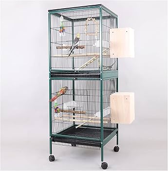 Amazon | 52.5*50*143CM 大型二層のインコケージ 複数の中小型鳥 大型