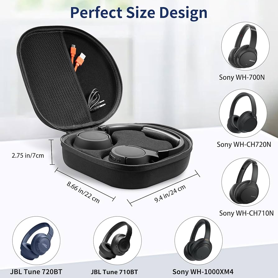13☆ SONY ワイヤレスヘッドホン WH-CH720N ブラック 専用ケース