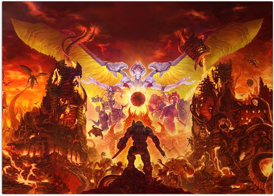 Amazon.com: Displate Official DOOM Metal Poster Magnetic Mounting