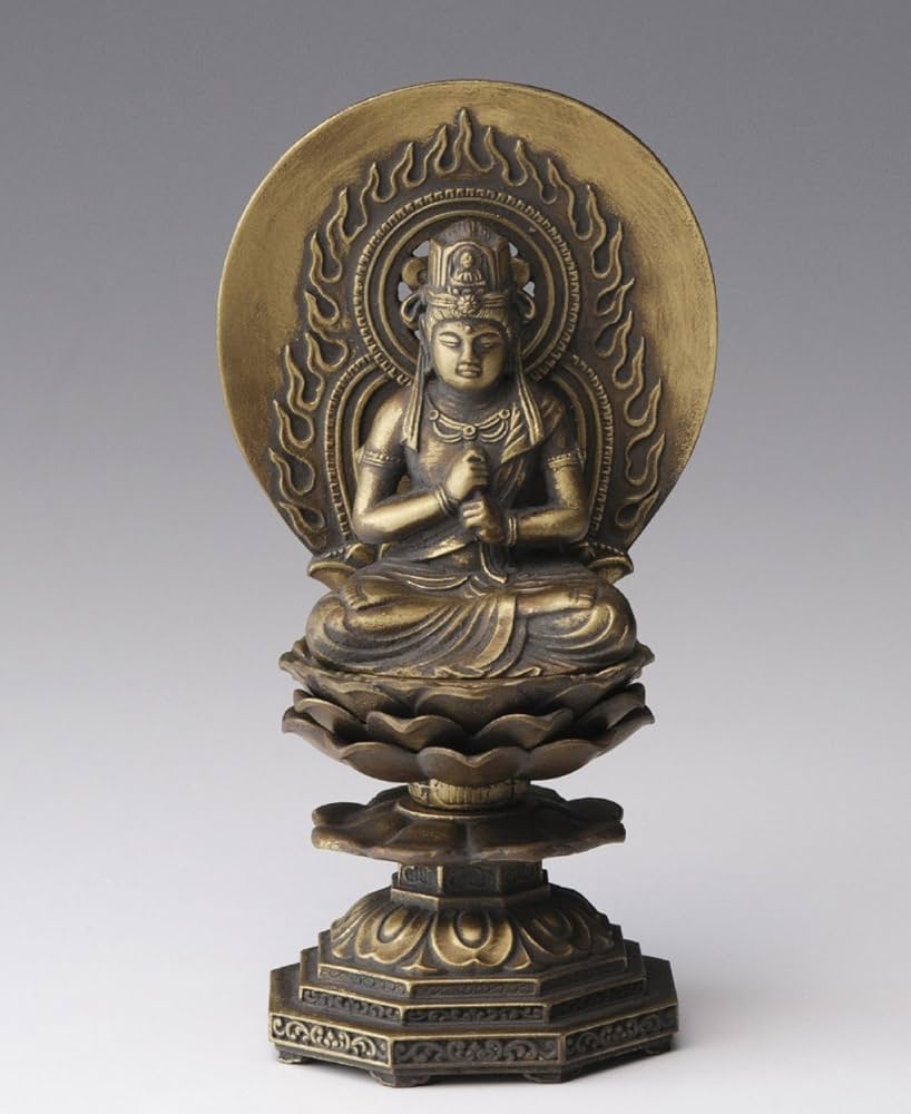 Amazon｜仏像 大日如来 15.5cm（古美金仕上げ） 仏師：牧田秀雲 原型＿