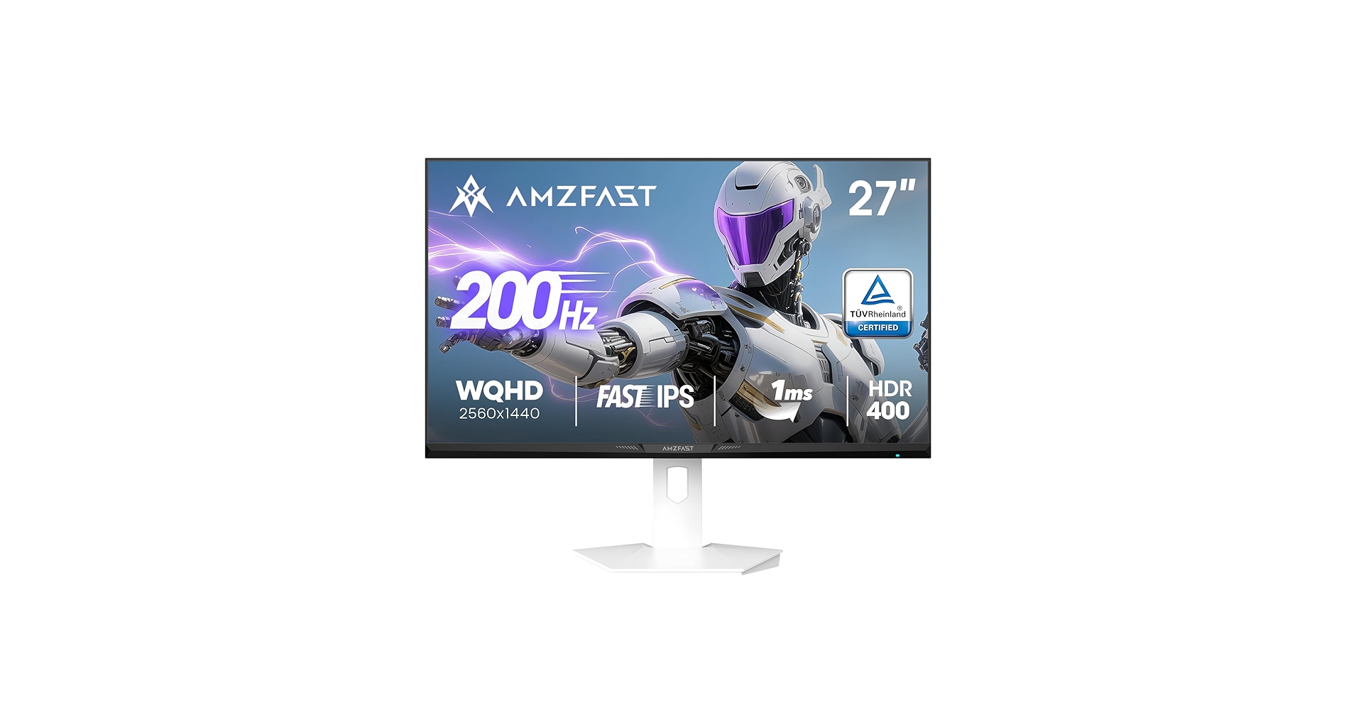 Amazon.com: Amzfast 27 inch 1440P 200Hz/180Hz White Gaming Monitor