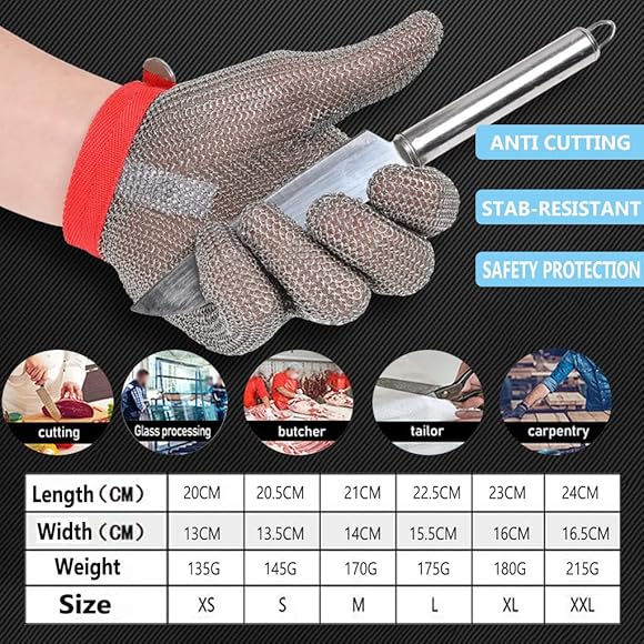 腕用鎖かたびら ステンレス製 チェーンメイル 手甲 防犯 籠手 鉄甲 腕