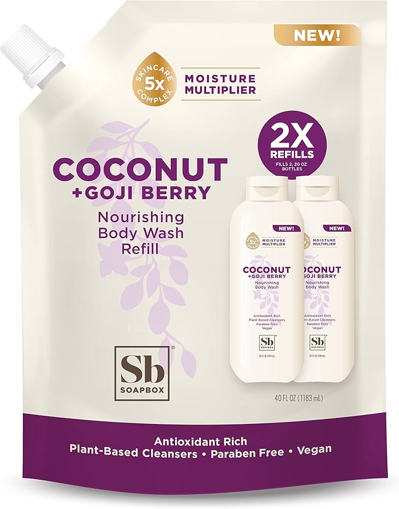 Amazon.com : Soapbox Body Wash Refill, Coconut + Goji Berry Body