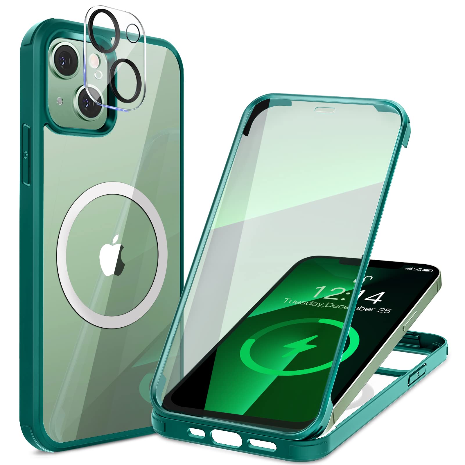 iPhone13 128GB グリーン 保護フィルム、ケース付き iPhone13 128GB