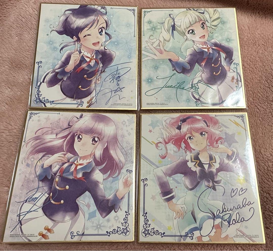 アイカツ サンリオクリアポスター いちご ユリカ あおい 蘭 スミレ