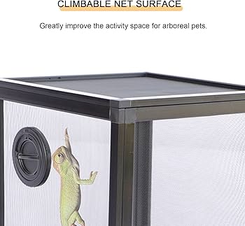 専用ページ】R_004_カメレオン、爬虫類飼育ケージ（中古サビなし・穴大