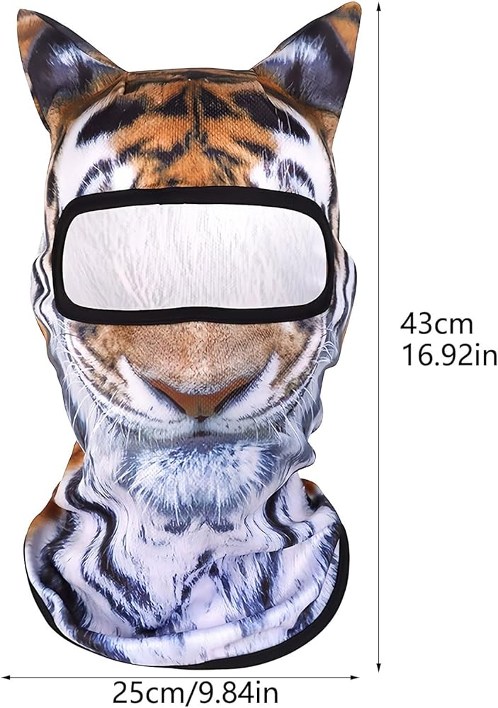 3D Cat Ski Balaclava Sheisty Face Mask with Ears for Bar, Music
