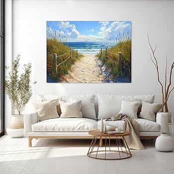 Amazon.co.jp: SHYAMIC 海絵 アート海 自然風景, ブルーシーサンセット