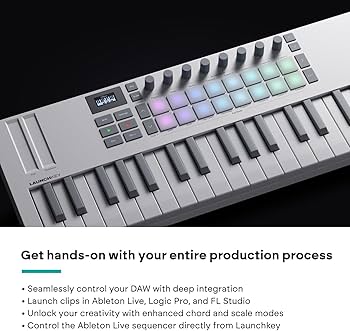 Amazon.co.jp: Novation Launchkey Mini 37 White [MK4] - ポータブル