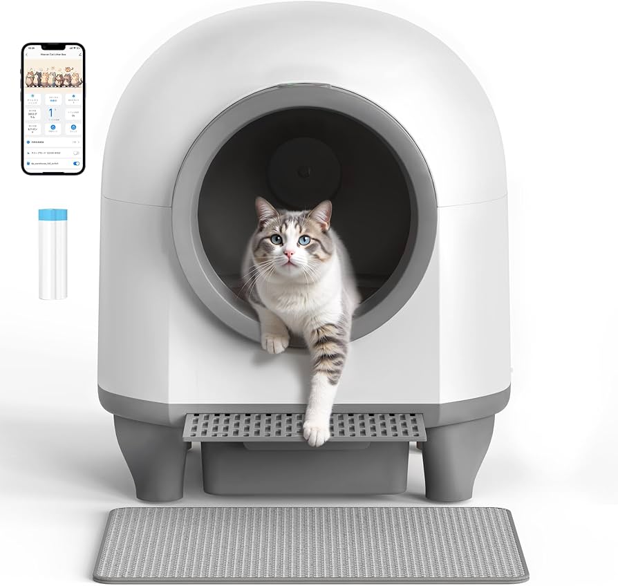 猫用自動トイレ 消臭 静音 自動清掃 飛散防止 多頭飼い対応 大容量