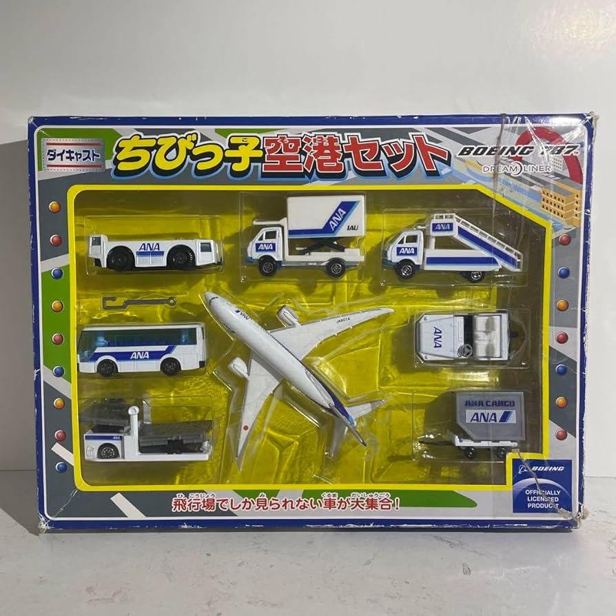 ぽんちゃん JASレインボーセブン777 ちびっ子空港セット ダイキャスト