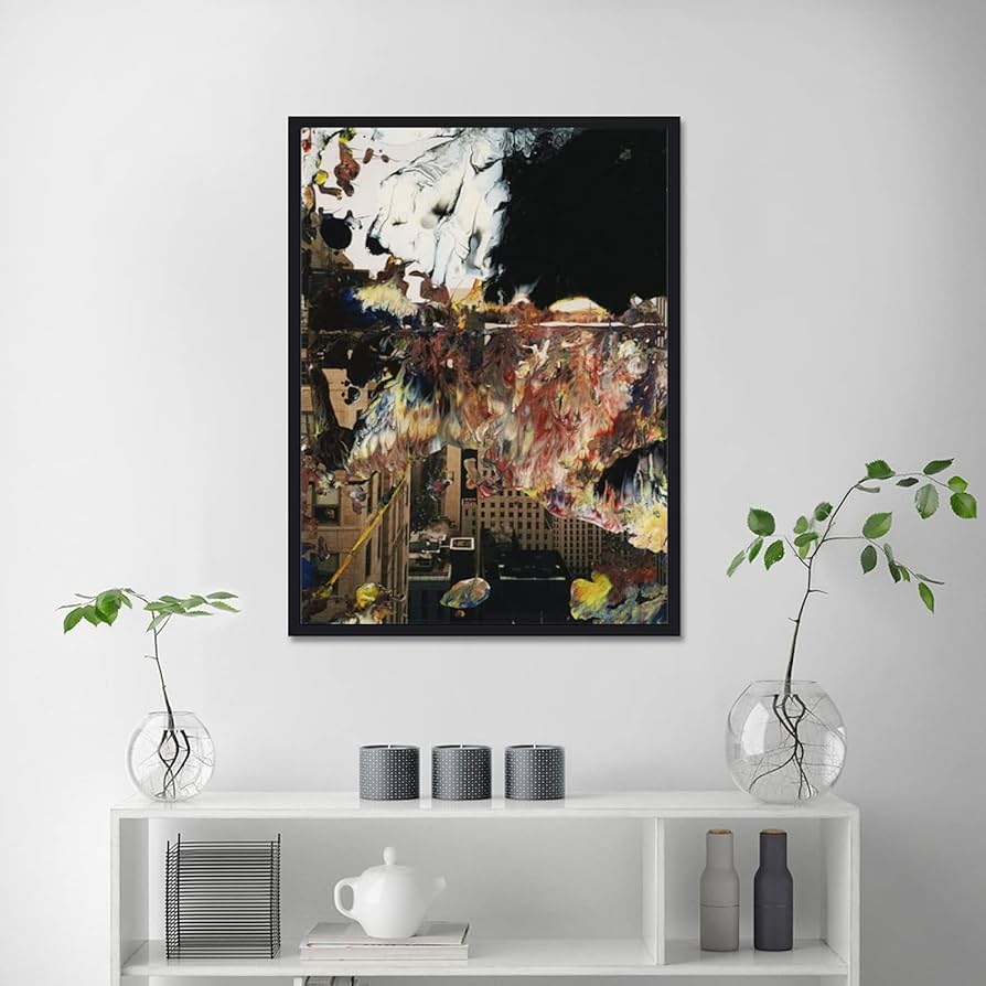 Amazon.co.jp: ゲルハルト・リヒターポスター無題キャンバス絵画