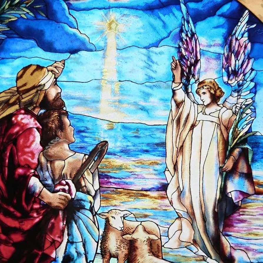 Amazon.co.jp: ルイスCティファニー ステンドグラス 天使と羊飼い