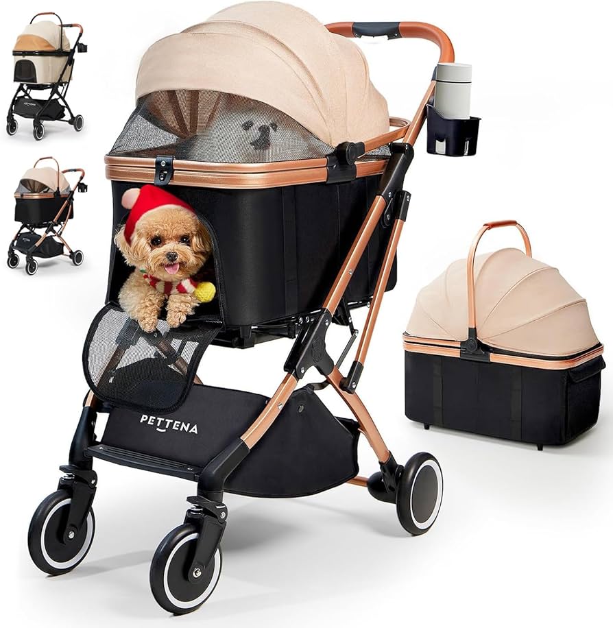 Amazon.co.jp: 【最新自立型】PETTENA 分離型 ペットカート 耐荷重20KG