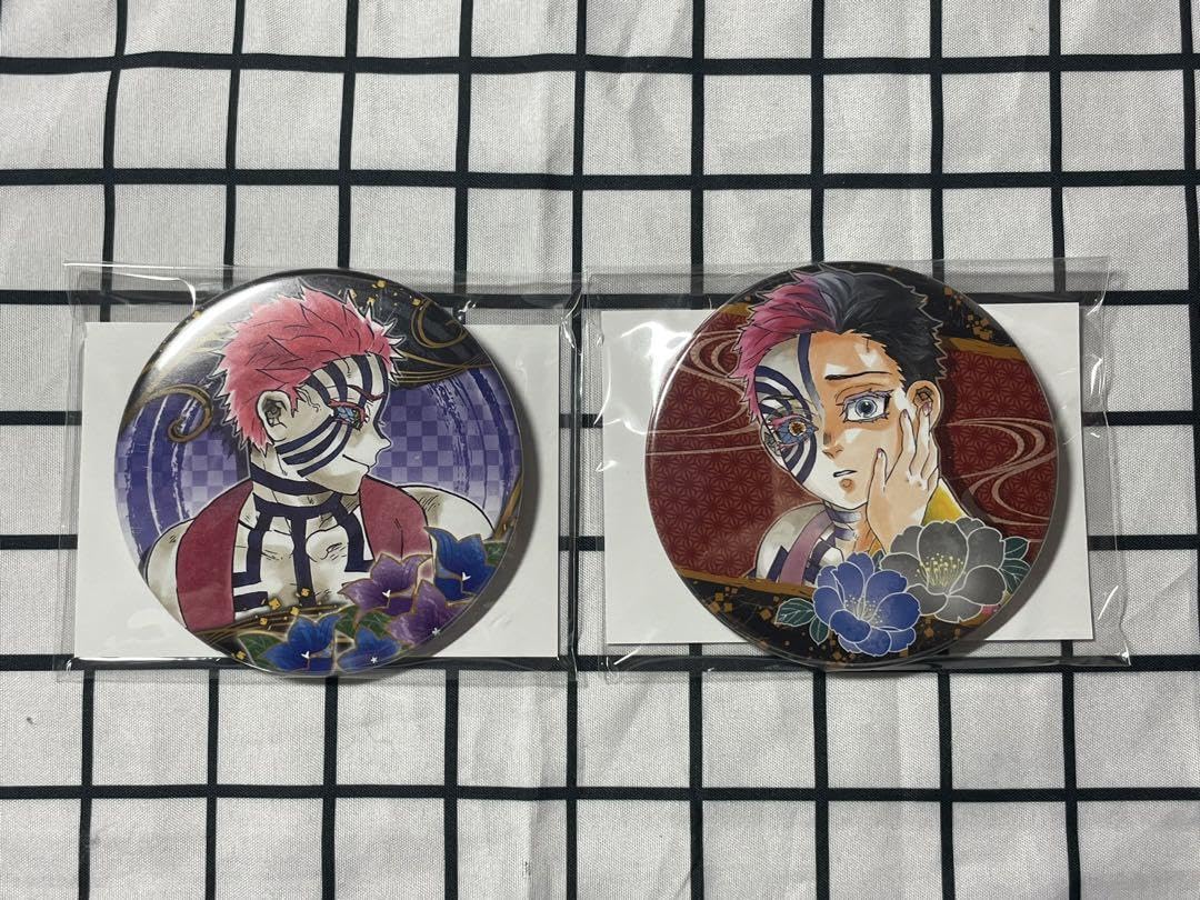 鬼滅の刃 コレクション 缶バッジ 第3弾 原作 猗窩座 童磨 義勇 3点