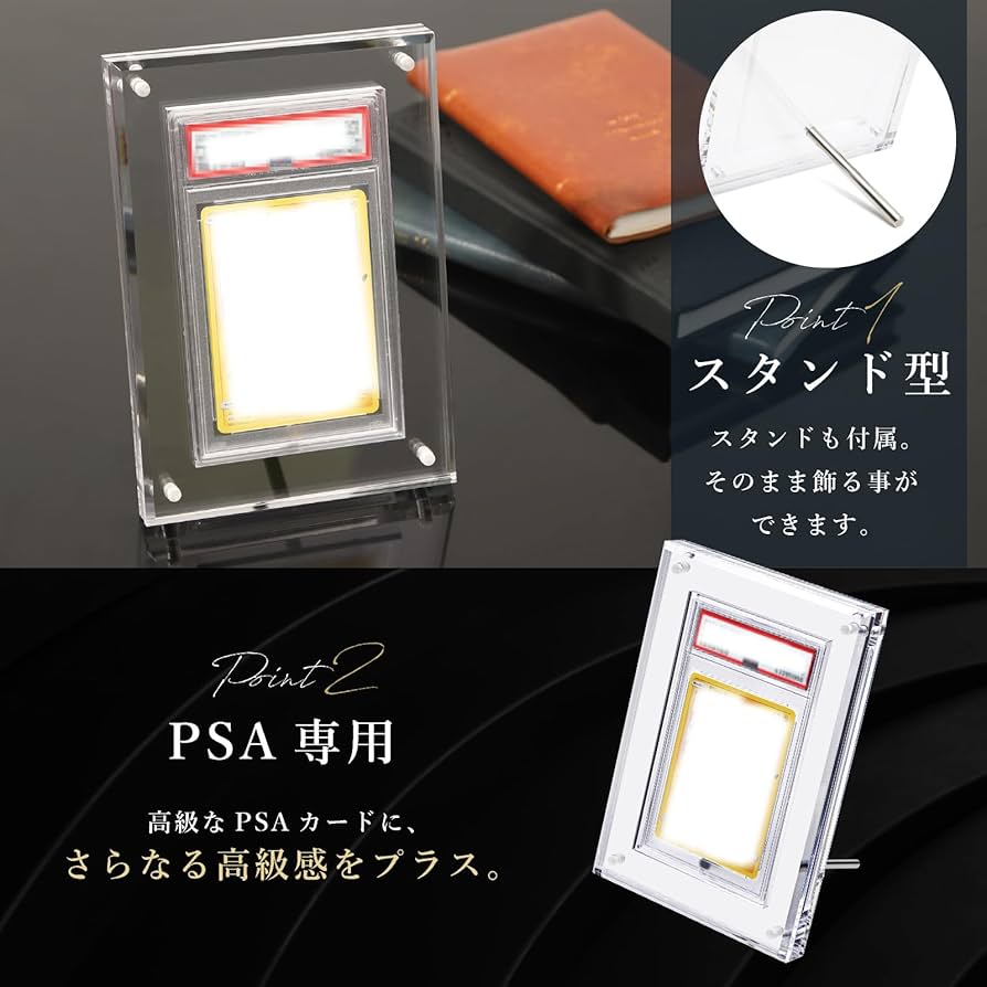 2連スクリューダウン フルプロ S 黒 アクリルフレーム クリア【PSA用