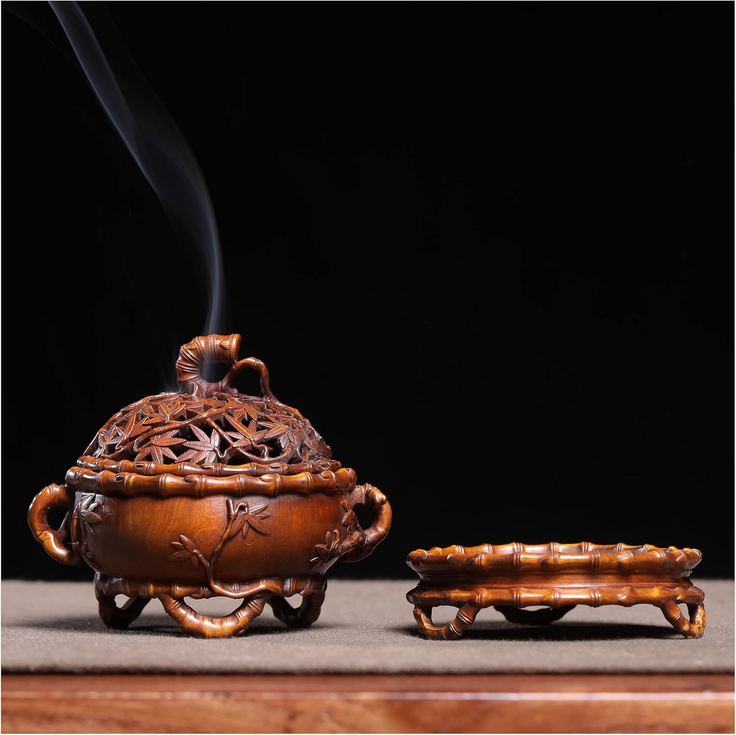 色絵 金襴手 雉子 香爐 共箱 仁清 模倣 陶香作 香炉 2350 九谷焼 色絵