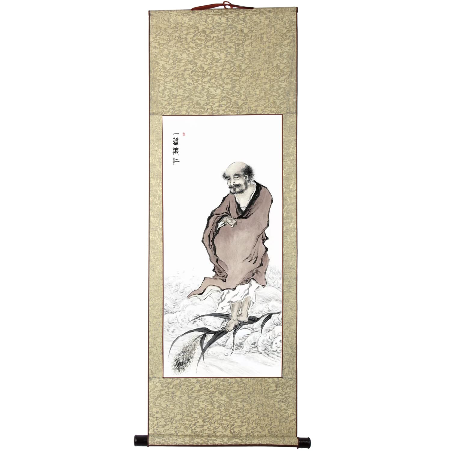 中国美術 蘇局仙筆 一行書 掛軸「扶桑風月」1989年 中国美術 蘇局仙筆